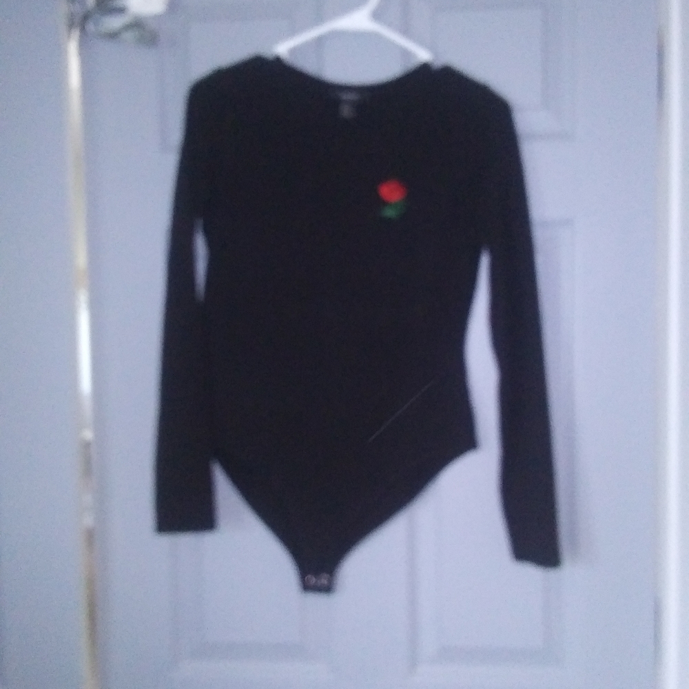 Forever 21 black tight body suit with long sleeves